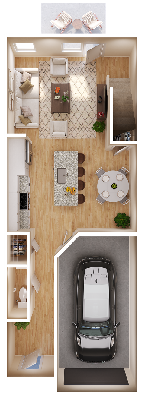 B2 Two Bedroom / Two and a Half Bath Townhome  at Landon Green Artisan Cottages Apartments, Hickory, North Carolina